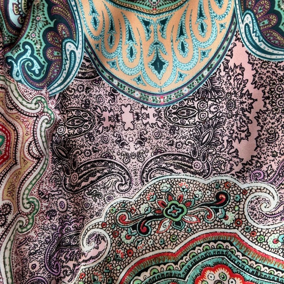 Zara colourful paisley print wide-leg pants - Size Large Made in Morocco - Picture 8 of 9